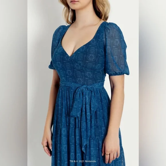 Zelda Weapons Wrap Midaxi Dress, Blackmilk size small - Picture 4 of 9